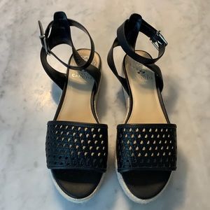 Vince Camuto black sandals with platform heel